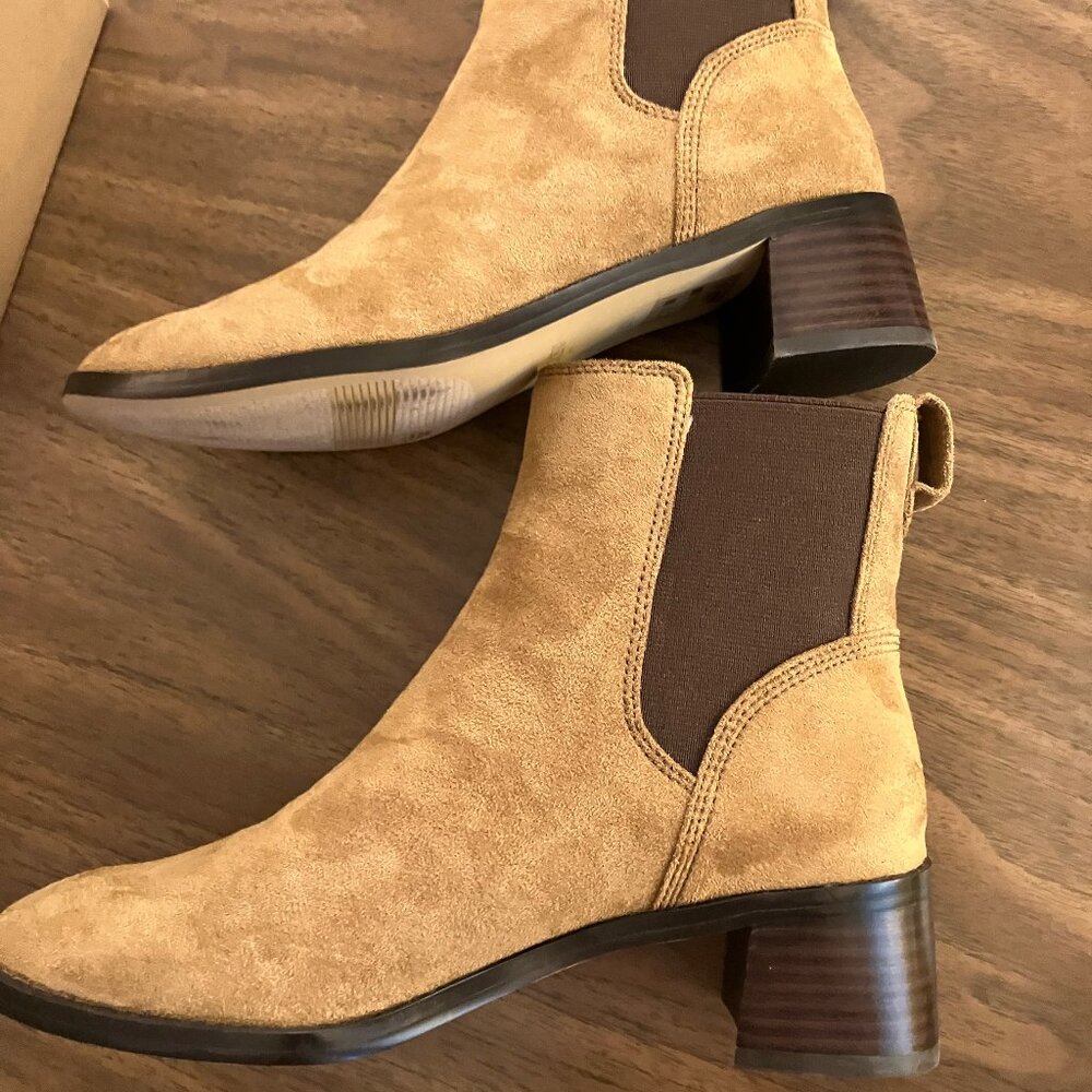 J Crew Factory Suede Chelsea Boots- NEW